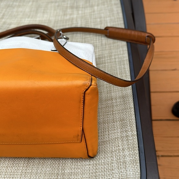 COACH BOROUGH BAG COLORBLOCK RETRO BOARSKIN LEATHER BRIGHT MANDARIN F31121 - Picture 12 of 16